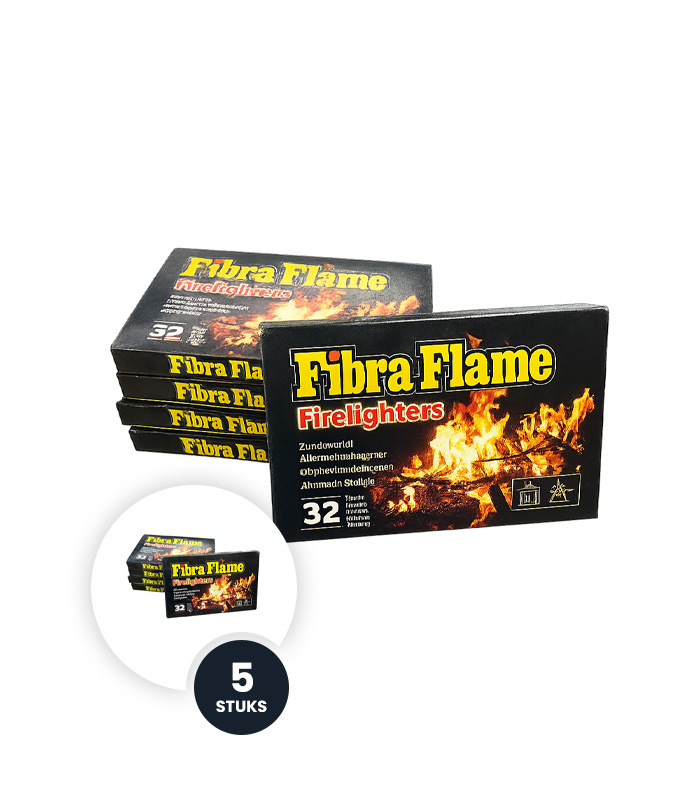 Aanmaakblokjes - doos 5 stuks Fibra aanmaakblokjes 5-pack (5 x 32 stuks) - Afbeelding 1