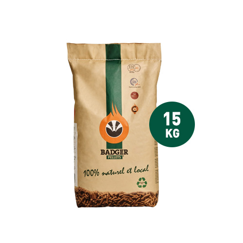 1 zak - Badger houtpellets 1 zak - Houtpellets DIN+ & ENplus A1 (15kg per zak) - Afbeelding 4
