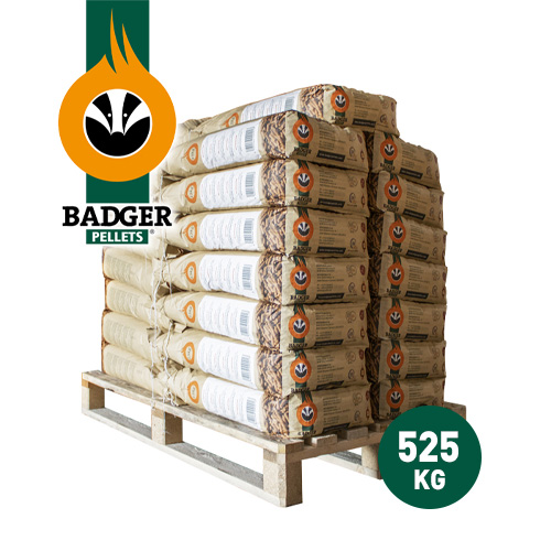 35 zakken - Badger houtpellets 35 zakken - Houtpellets DIN+ & ENplus A1 (15kg per zak) - Afbeelding 1