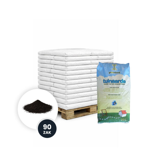greenSand tuinaarde met olivijn – volle pallet 90 × 25 liter