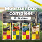 Moestuinbak Hazelaar 90x90x50cm compleet