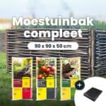 Moestuinbak Hazelaar 90x90x50cm compleet