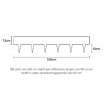 Cortenstaal borderrand 100 x 7,5 cm - Afbeelding 5
