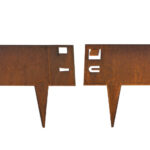 Cortenstaal borderrand 100 x 7,5 cm - Afbeelding 4