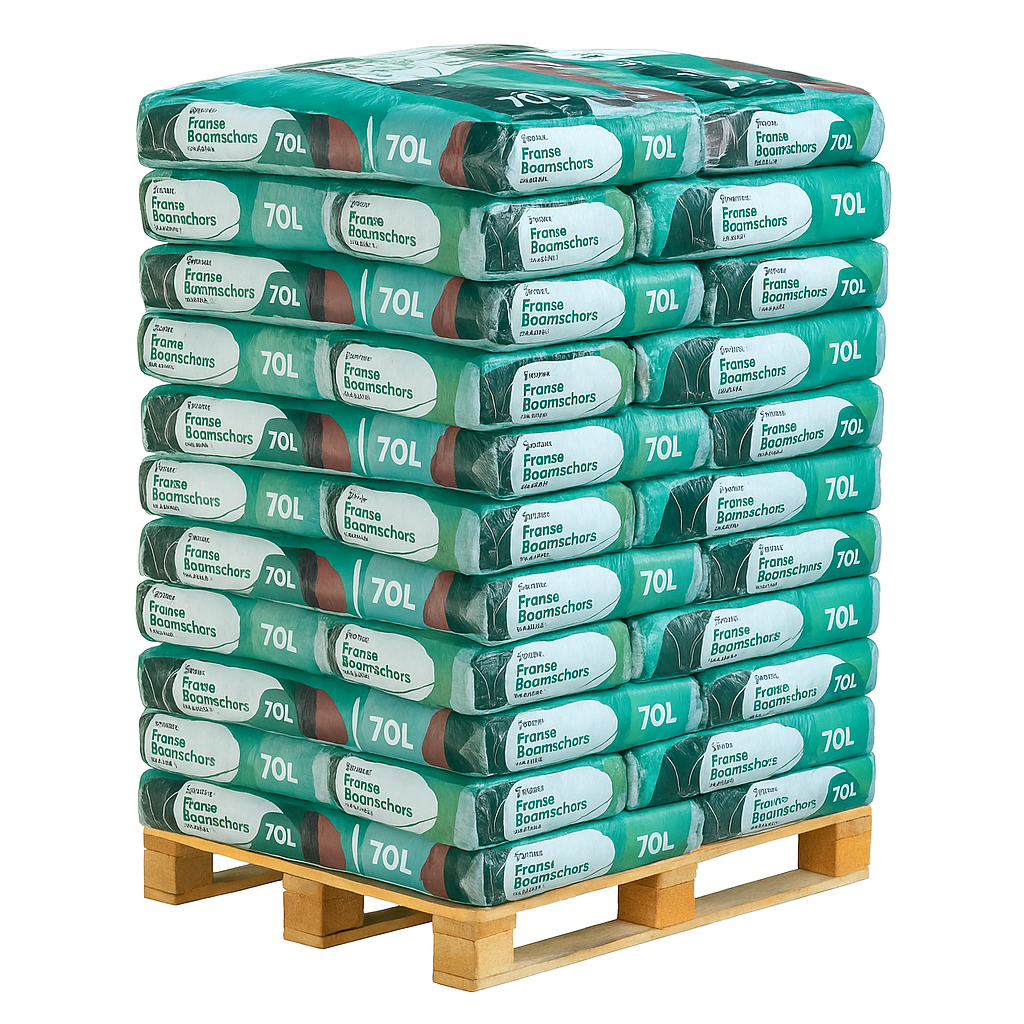 Boomschors fijn - 39 zakken 39 zakken - Franse boomschors fijn 4-8mm 70L zak - Afbeelding 1