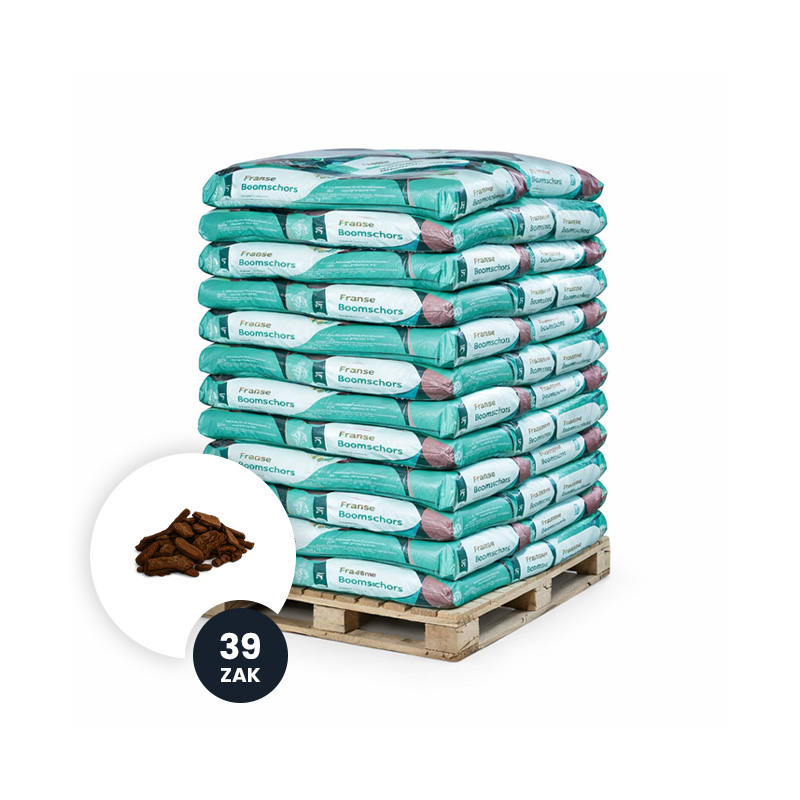 Franse boomschors fijn 4-8mm 70L zak Legro Franse Schors Fijn 4-8 70L - 39 stuks (volle pallet) - Afbeelding 1