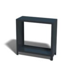 Gepoedercoat staal (Corten Look) houtopslag - INDIANA (100x100x40cm) - Afbeelding 4