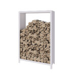 Gepoedercoat staal houtopslag - INDIANA - 180 x 120 x 40 cm - RAL9010 Mat (Wit)