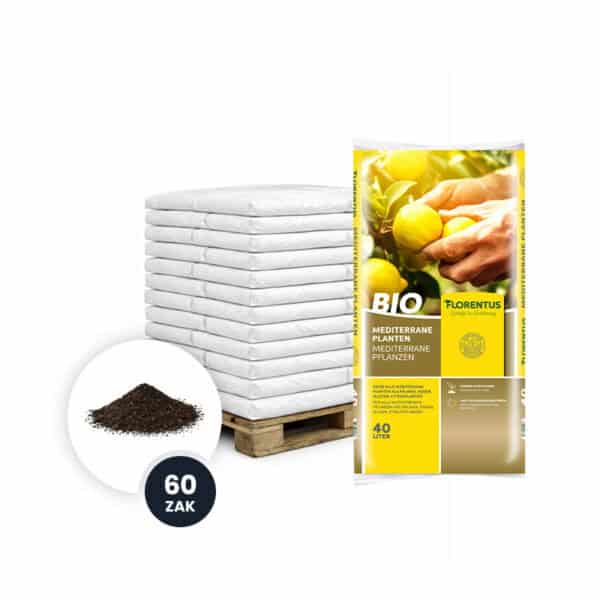 Florentus Mediterrane Potgrond met BIO meststoffen 40L – VOLLE PALLET (60 zakken)