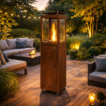 Pellet terrasverwarmer - Square - Corten - Afbeelding 2