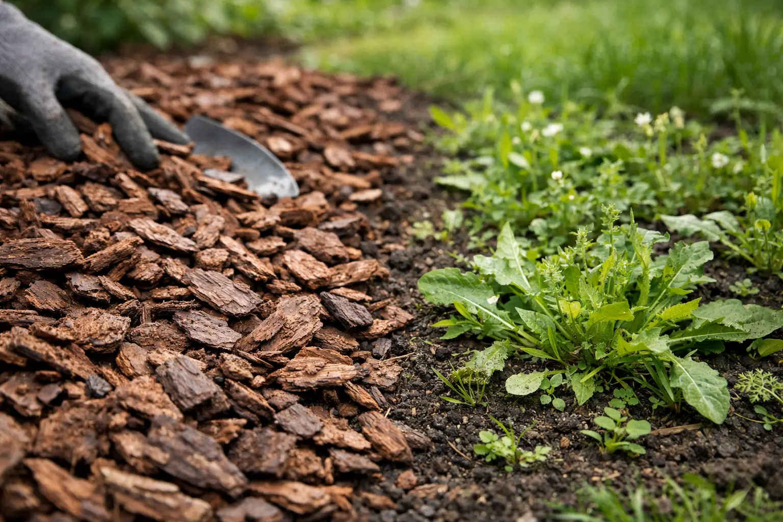 Boomschors tegen onkruid: werkt het echt?