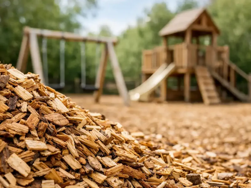 Houtsnippers voor speelplaats kiezen