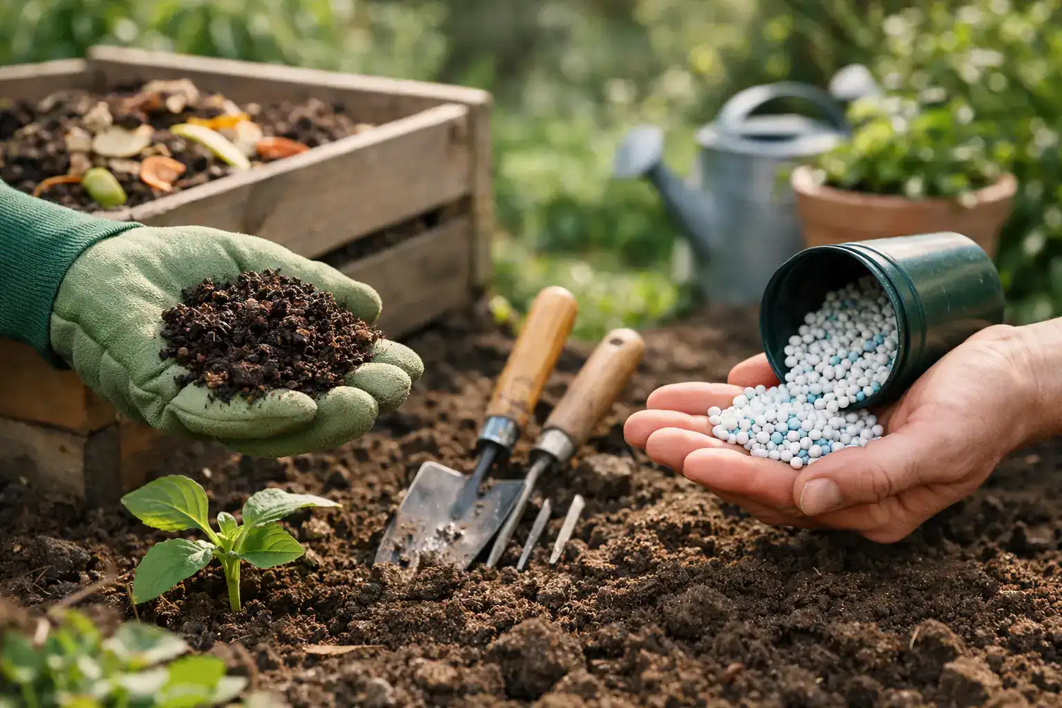 Compost of meststof kiezen in je tuin