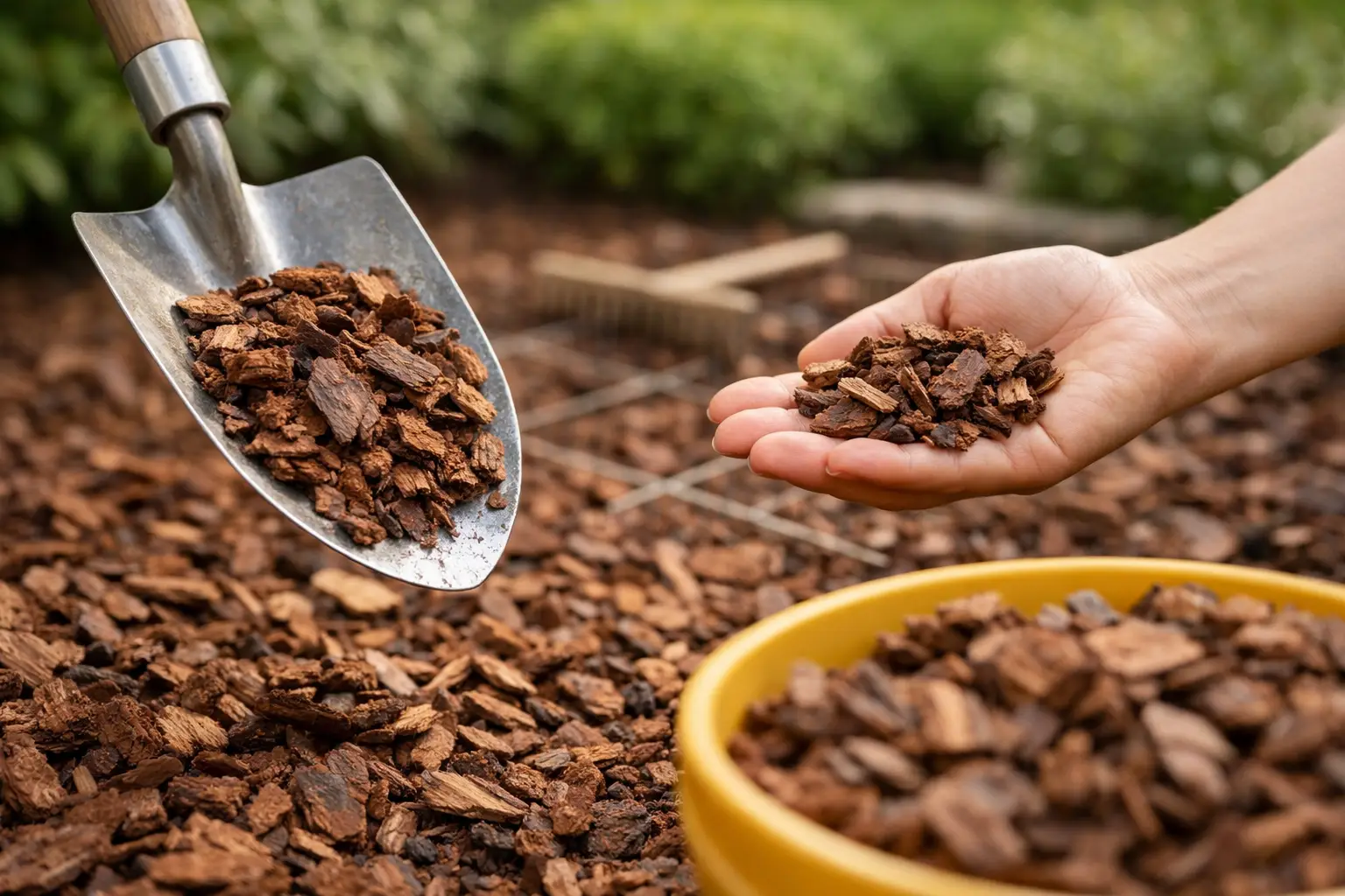 Hoeveel boomschors per m2 heb je nodig?