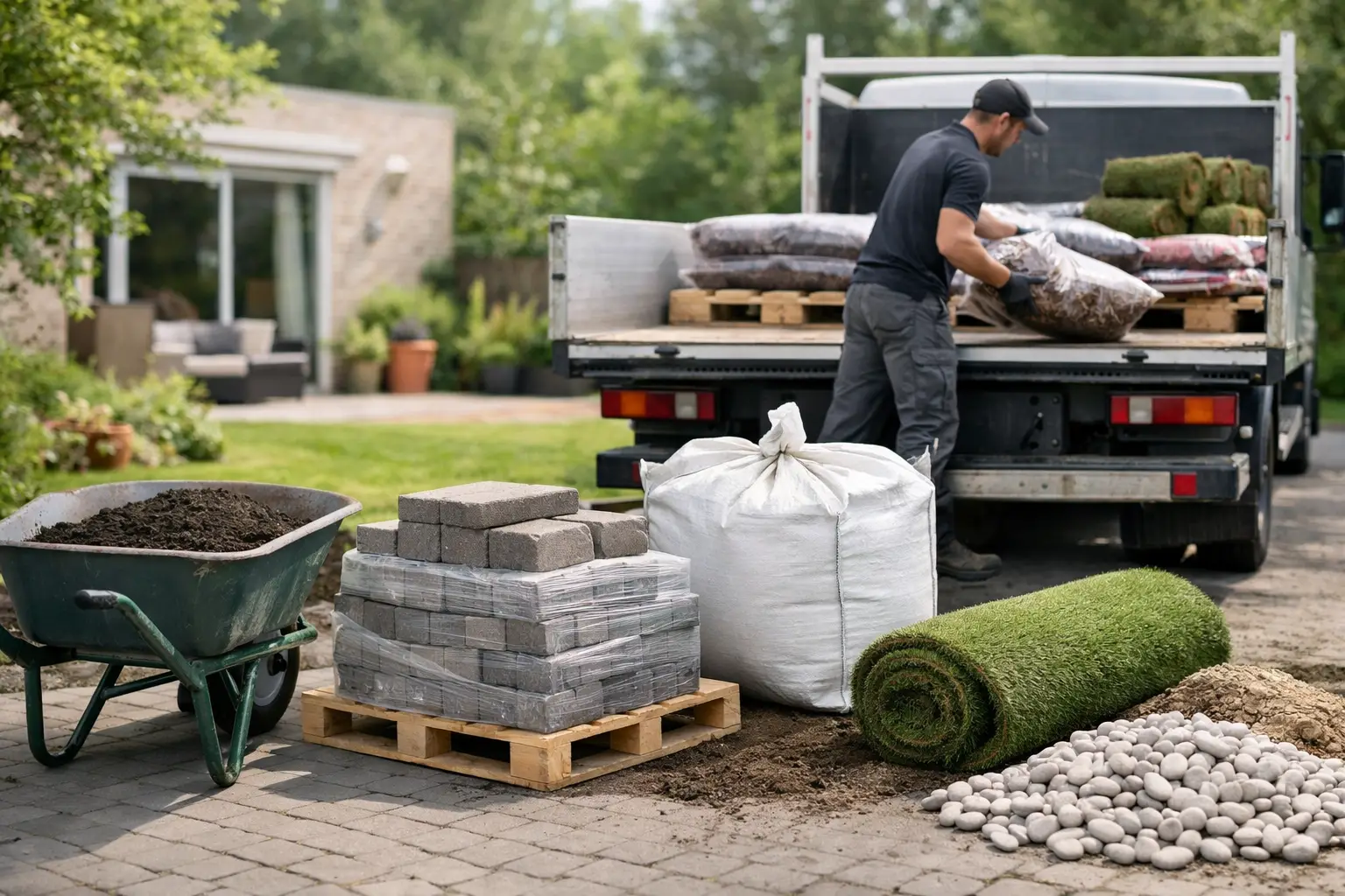 Tuinmaterialen aan huis geleverd: slim geregeld