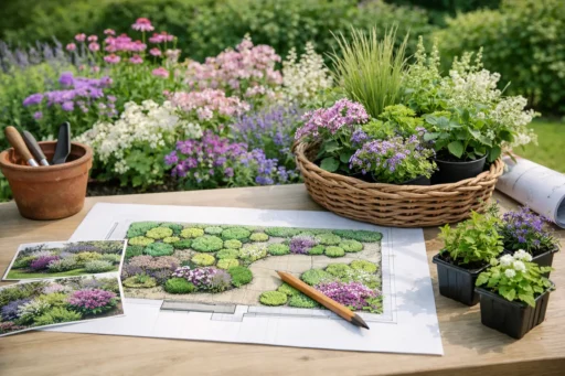 Voorbeeld beplantingsplan met borderpakket