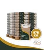 65 zakken Bio Energy houtpellets van 15 kg op pallet