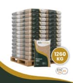 84 zakken Bio Energy houtpellets van 15 kg op pallet