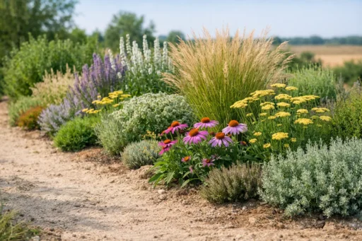 Voorbeeld border op zandgrond: slim beplanten