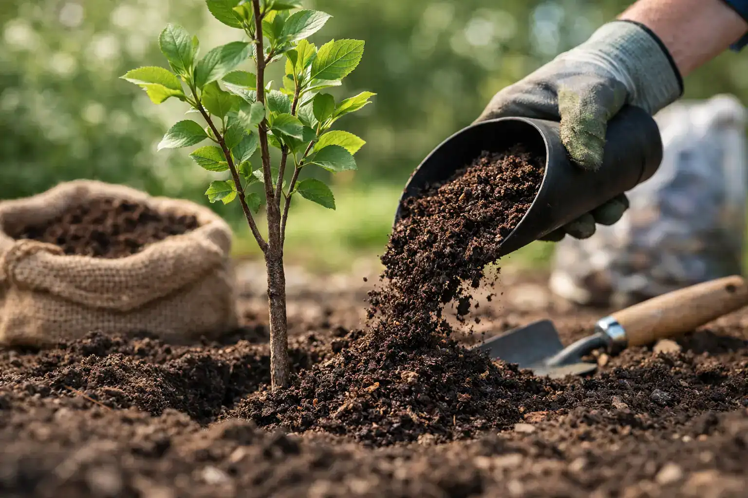 Gids voor bomengrond toepassen bij planten
