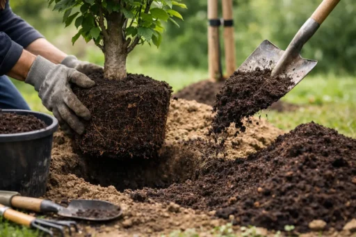 Gids voor bomengrond gebruiken bij aanplant