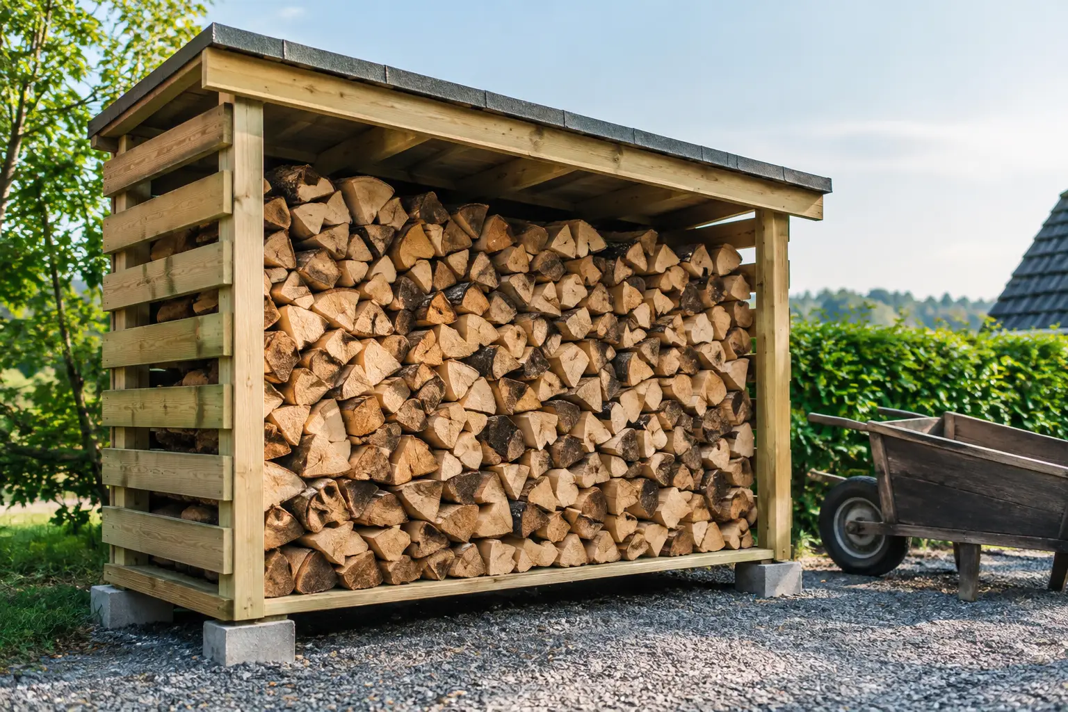 Gids voor haardhout opslaan zonder vocht