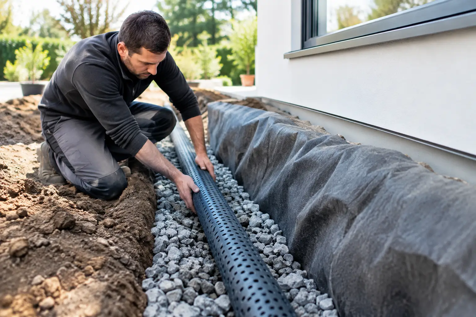 Drainage aanleggen met grind: zo pakt u het aan