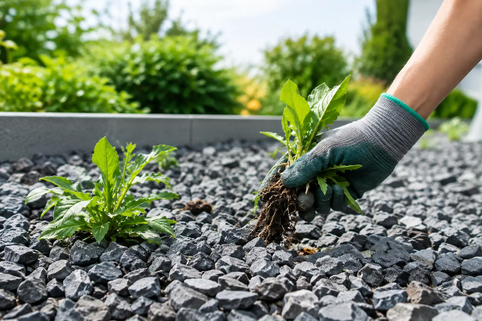 Onkruid onder grind voorkomen in 5 stappen